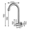 Stainless Steel Wall Mounted Kitchen Faucet Single Cold Rotating Tap 4