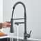 Dual Spout Pull Down Kitchen Faucet With Spring Neck And Single Handle 2