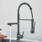 Dual Spout Pull Down Kitchen Faucet With Spring Neck And Single Handle 3
