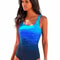 Cross Back Printed Plus Size One Piece Swimsuit For Women 5