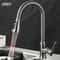 Gun Gray Pull Out Kitchen Faucet Single Hole Kitchen Sink Mixer 5