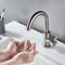 Stainless Steel Single Hole Bathroom Sink Faucet Modern Basin Mixer Tap 0