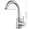Stainless Steel Single Hole Bathroom Sink Faucet Modern Basin Mixer Tap 4