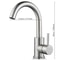Stainless Steel Single Hole Bathroom Sink Faucet Modern Basin Mixer Tap 4
