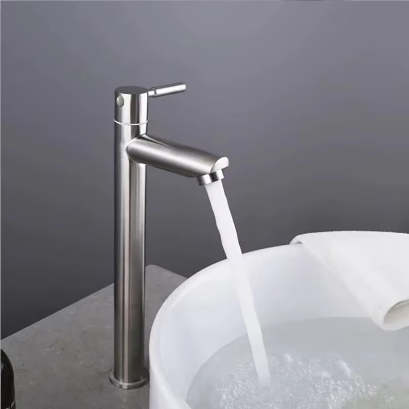 Stainless Steel Single Cold Faucet For Bathroom Or Utility Sink 0
