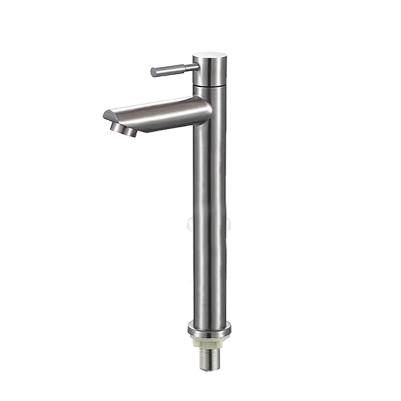 Stainless Steel Single Cold Faucet For Bathroom Or Utility Sink 4