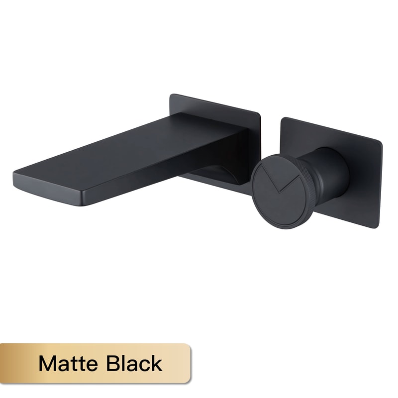 Wall Mounted Bathroom Faucet Single Handle Brass Chrome Basin Tap 7