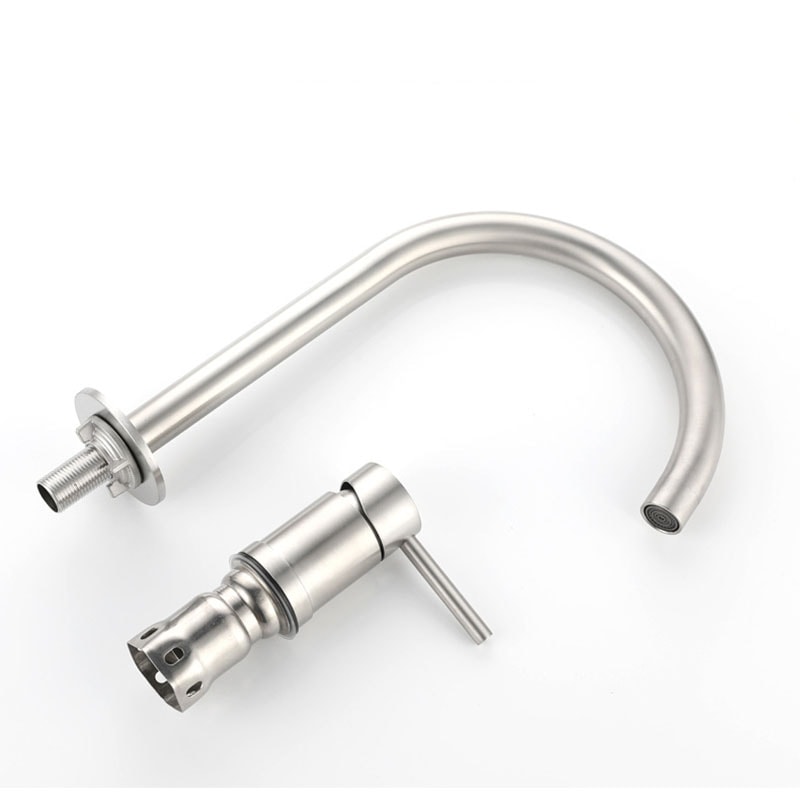 Stainless Steel Widespread Bathroom Faucet For Sink In Brushed Nickel Or Matte Black 3