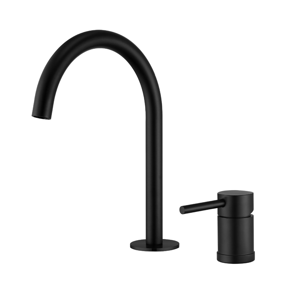 Stainless Steel Widespread Bathroom Faucet For Sink In Brushed Nickel Or Matte Black 5