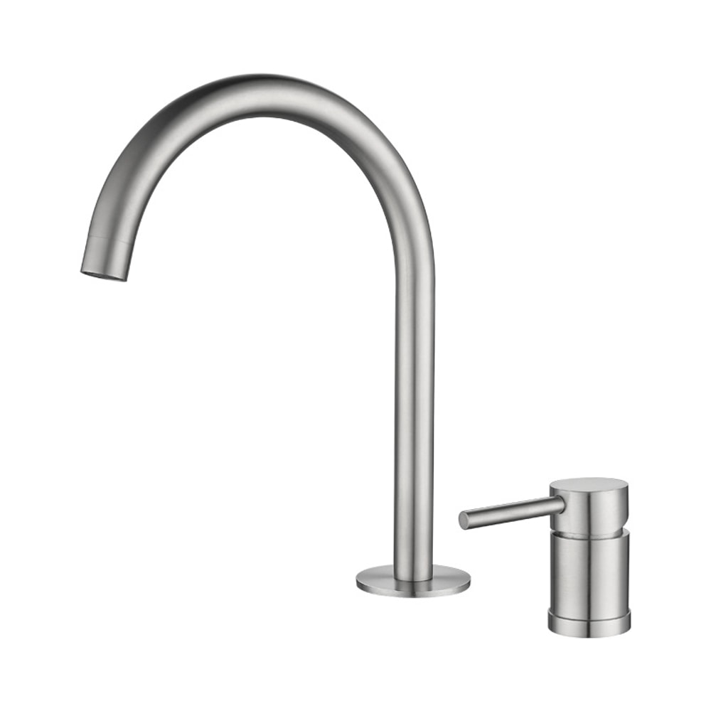 Stainless Steel Widespread Bathroom Faucet For Sink In Brushed Nickel Or Matte Black 6