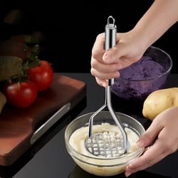 stainless steel potato ricer and potato press masher for smooth homemade puree