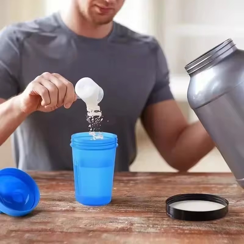 Portable Protein Shaker Bottle for Gym and On the Go Mixing