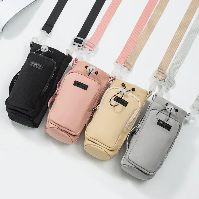Insulated Water Bottle Carrier Bag With Phone Pocket And Adjustable Strap 0