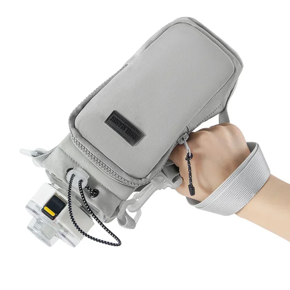 Insulated Water Bottle Carrier Bag With Phone Pocket And Adjustable Strap 1
