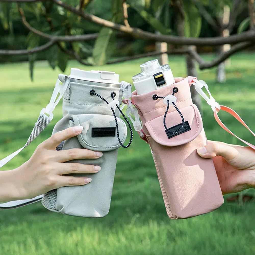 Insulated Water Bottle Carrier Bag With Phone Pocket And Adjustable Strap 4