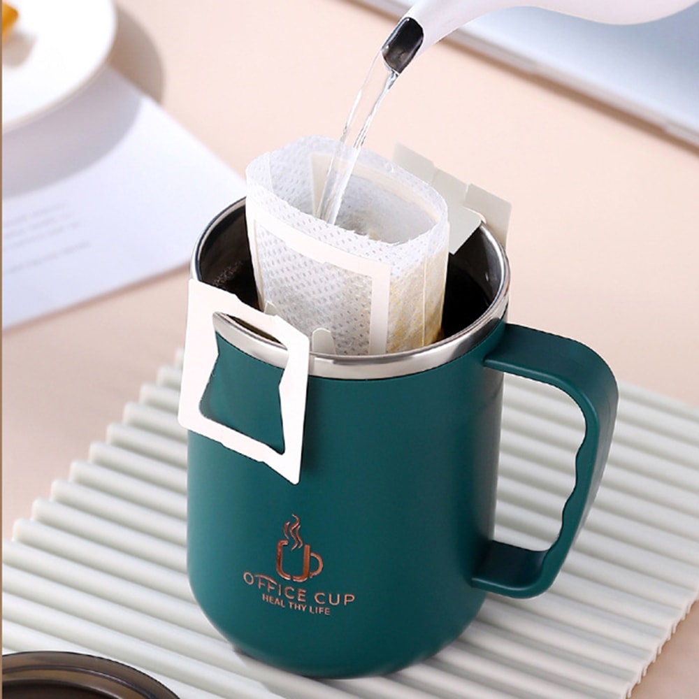 Stainless Steel Thermos Mug with Handle Leak Proof Insulated Coffee Cup