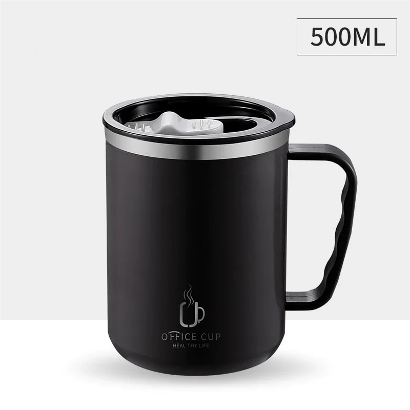 Stainless Steel Thermos Mug with Handle Leak Proof Insulated Coffee Cup