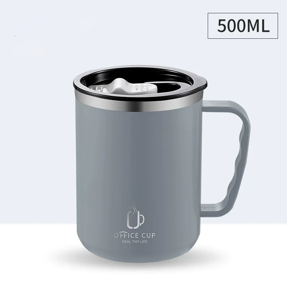 Stainless Steel Thermos Mug with Handle Leak Proof Insulated Coffee Cup