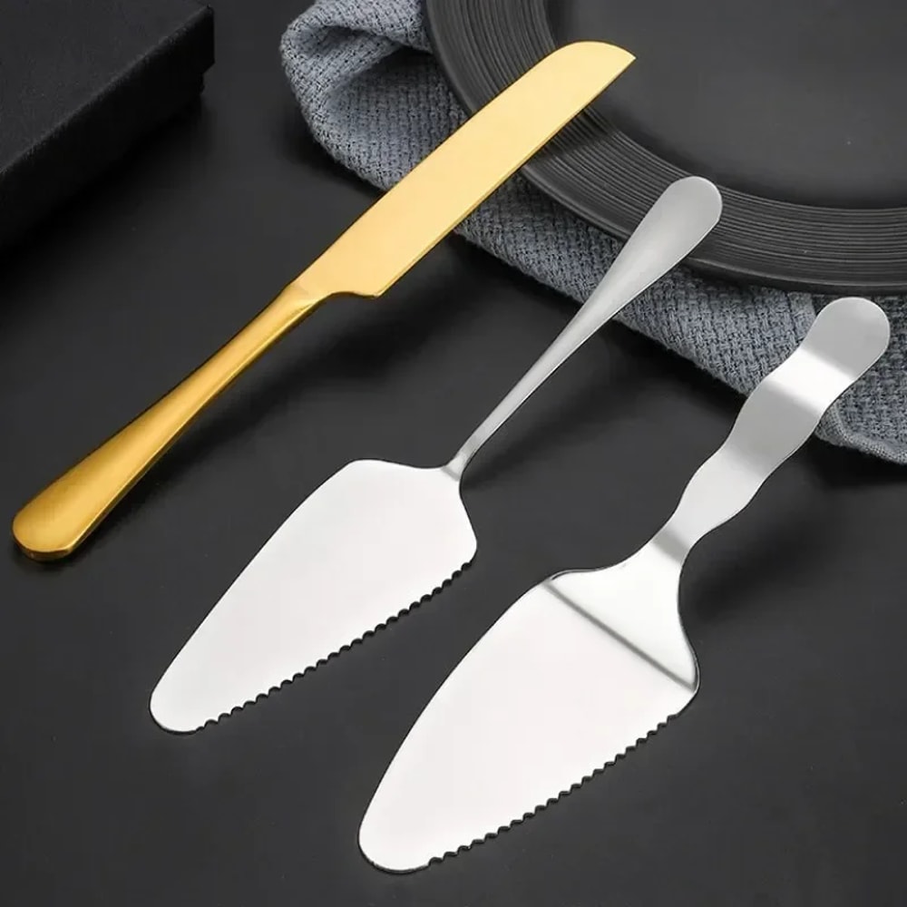 Stainless Steel Pie Server Cake Spatula and Pizza Cutter