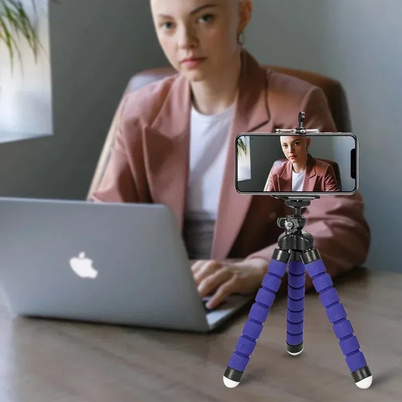 Flexible Phone Tripod Stand with Holder Clip Mini Octopus Tripod for Smartphones