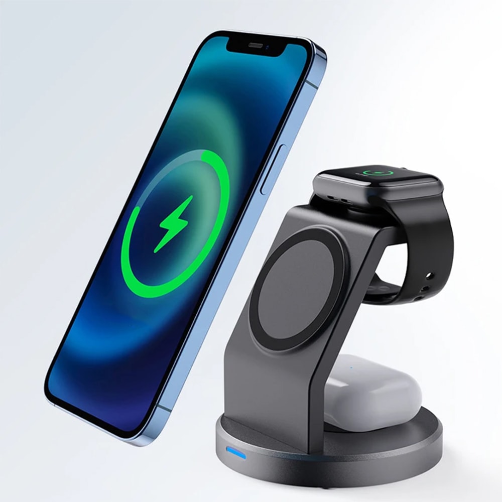 Wireless Charging Station Stand For Phone Watch And Earbuds 5