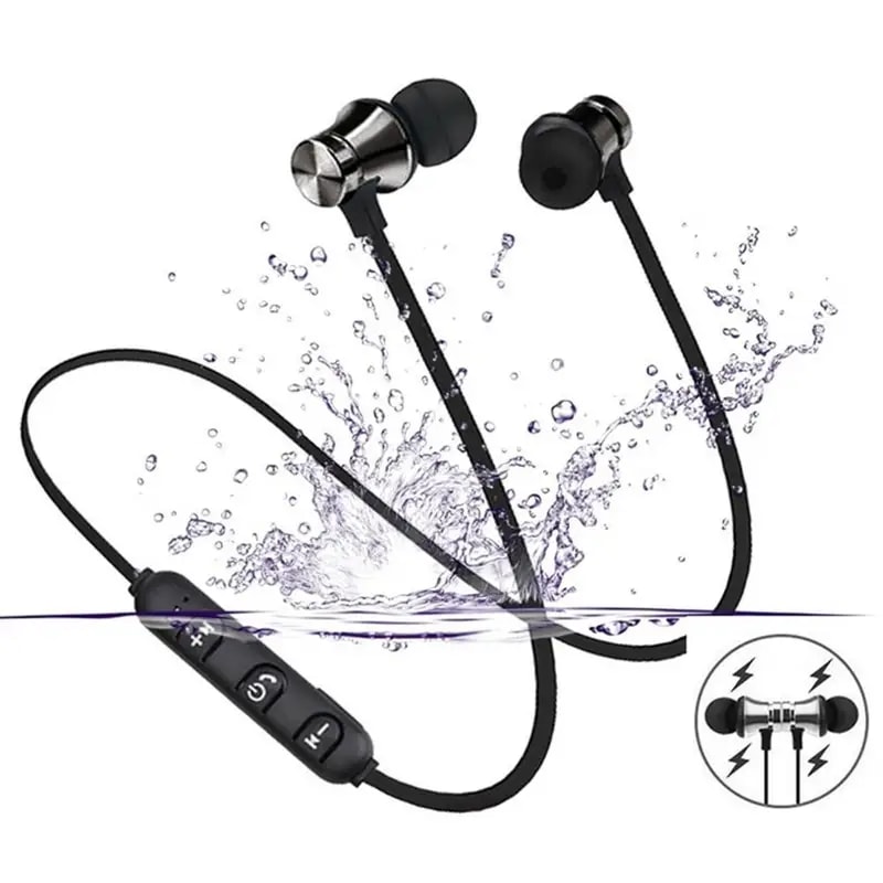 Magnetic Bluetooth Neckband Headphones With Mic For Sports And Everyday Calls 0