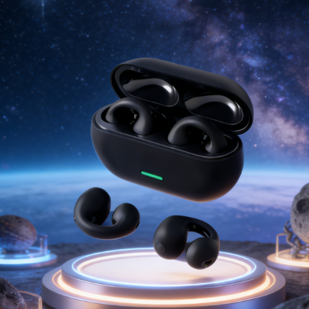 Open Ear Bluetooth Clip On Earbuds Air Conduction Wireless Sports Headset 0