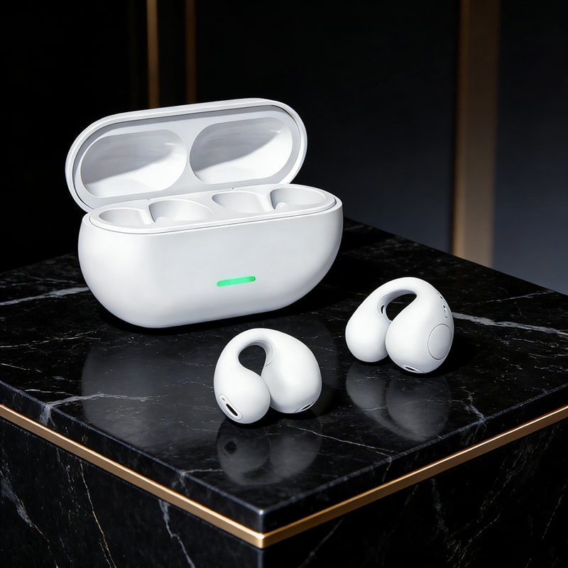 Open Ear Bluetooth Clip On Earbuds Air Conduction Wireless Sports Headset 1