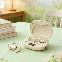 wireless ear hanging headset, noise reduction hanging earphones, waterproof ear earphones work running walking