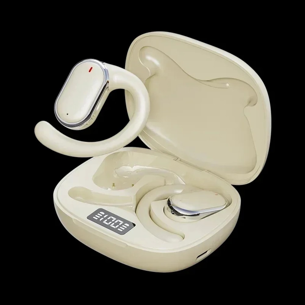 Wireless Ear Hanging Headset, Noise Reduction Hanging Earphones, Waterproof Ear Earphones Work Running Walking