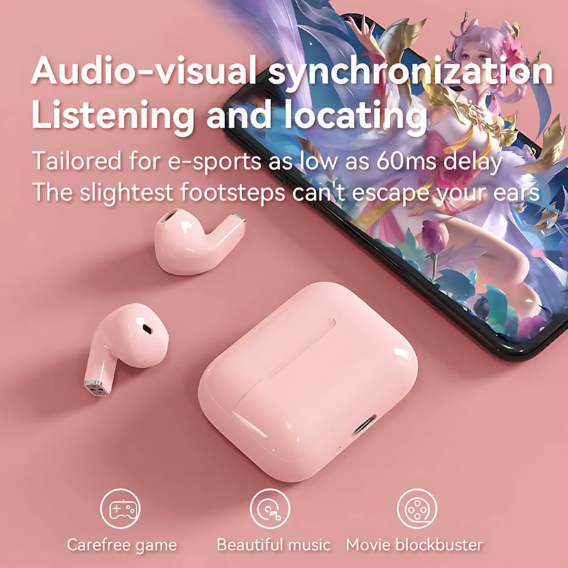 Noise Cancelling True Wireless Earbuds with HD Sound and Mic