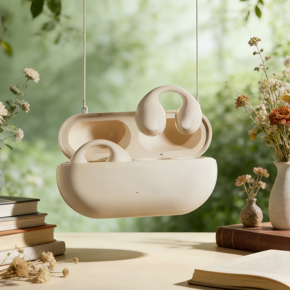 Bluetooth Clip On Earbuds With Charging Case For Running And Sport 1