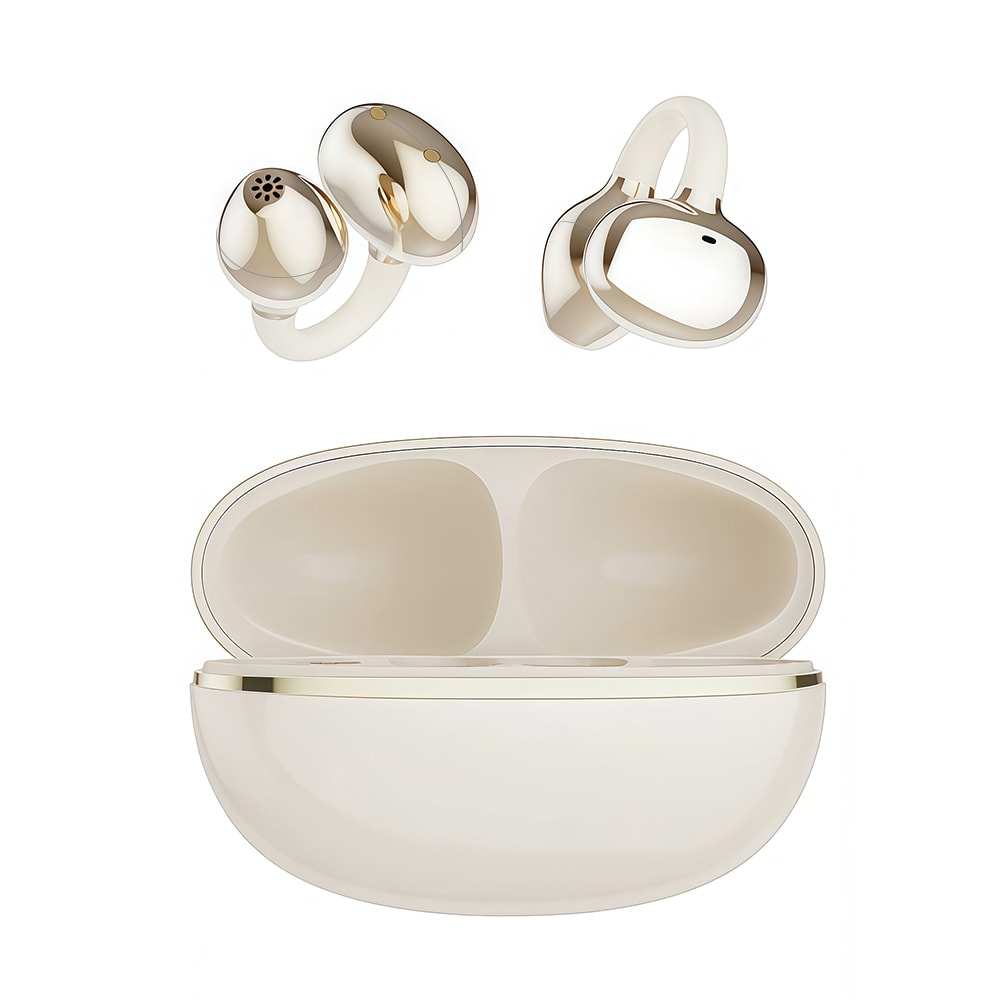 Open Ear Bluetooth Ear Clip Headphones with ENC Mic for Clear Calls