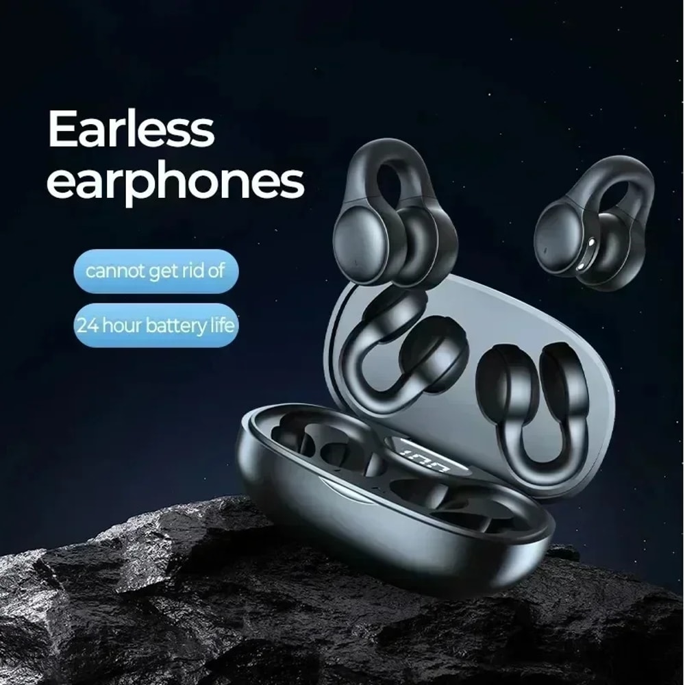 Wireless Earbuds with Noise Reduction Mic and LED Power Display