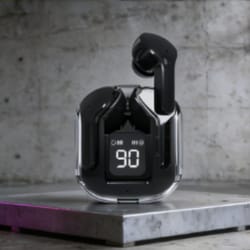 mini wireless earbuds with led battery display and stereo bluetooth sound