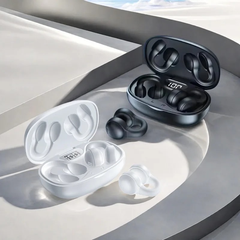 Bluetooth Noise Reduction Earbuds with LED Power Display