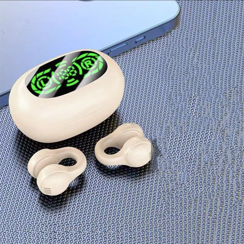 Open Ear Bluetooth Clip On Headphones With LED Display 4