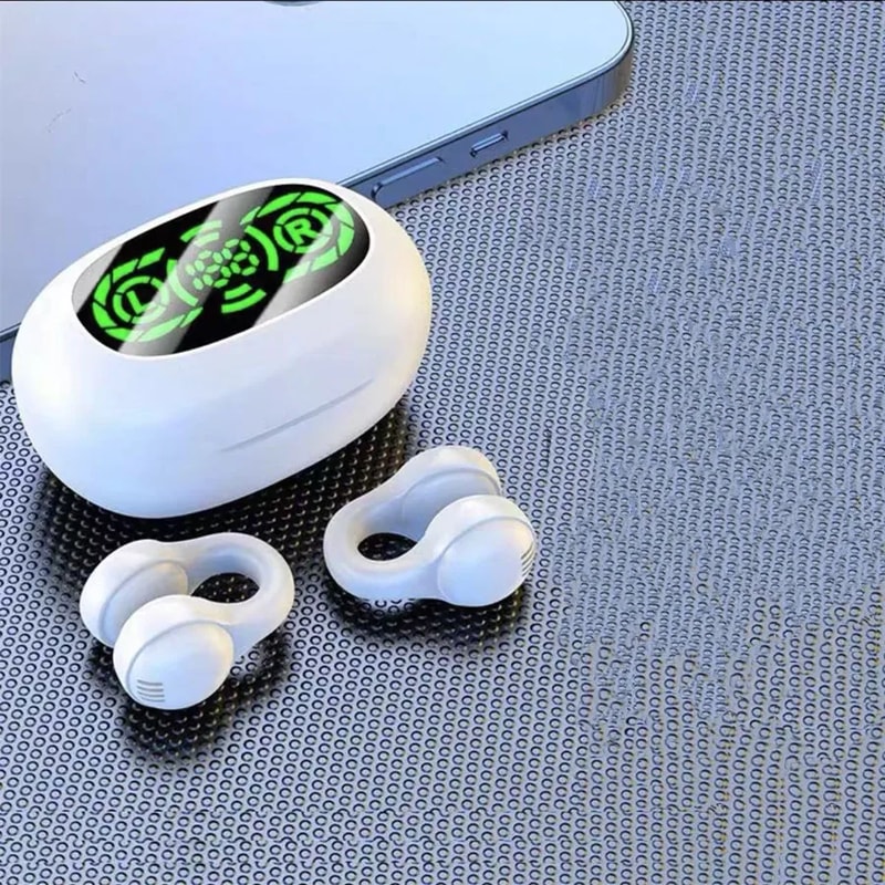 Open Ear Bluetooth Clip On Headphones With LED Display 5