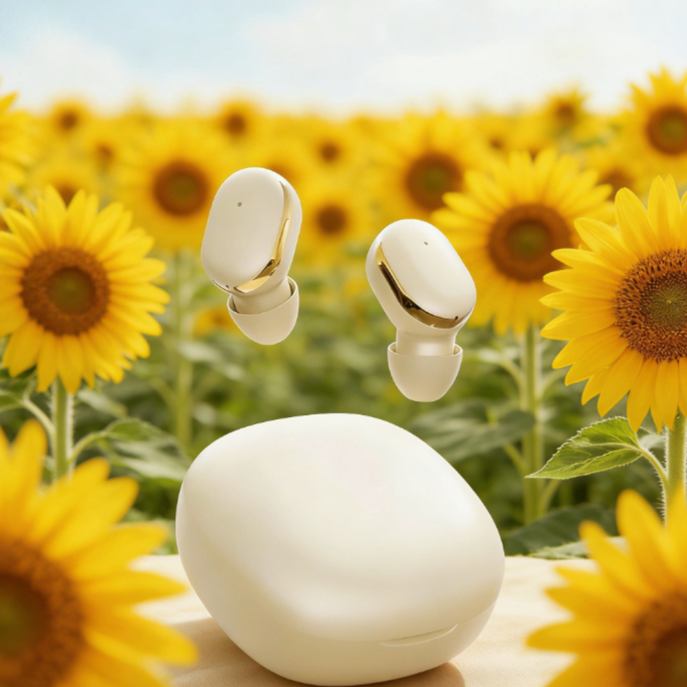 Transparent Wireless Bluetooth Earbuds with ENC and LED Display