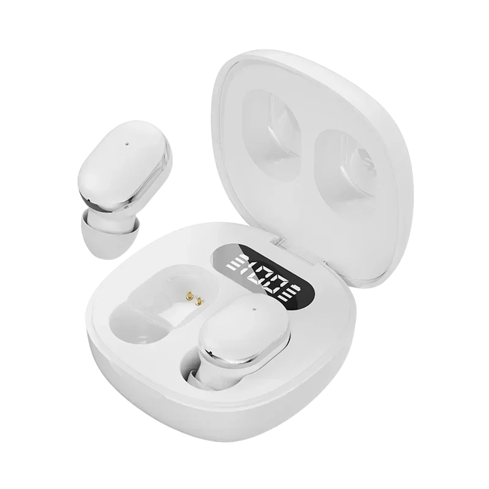 Transparent Wireless Bluetooth Earbuds with ENC and LED Display