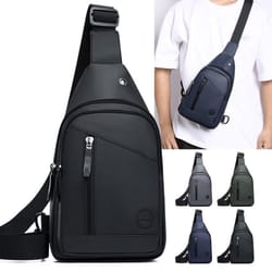 mens crossbody sling bag with adjustable shoulder strap, multiple pockets for cycling commuting and sport
