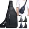 Mens Crossbody Sling Bag with Adjustable Shoulder Strap, Multiple Pockets for Cycling Commuting and Sport