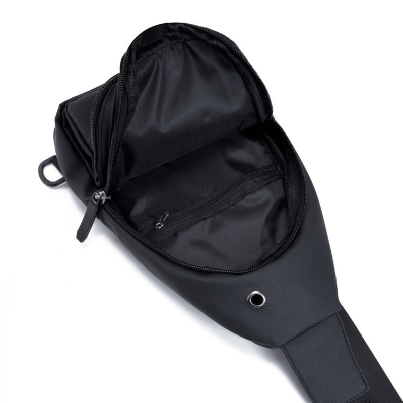 Mens Crossbody Sling Bag with Adjustable Shoulder Strap, Multiple Pockets for Cycling Commuting and Sport