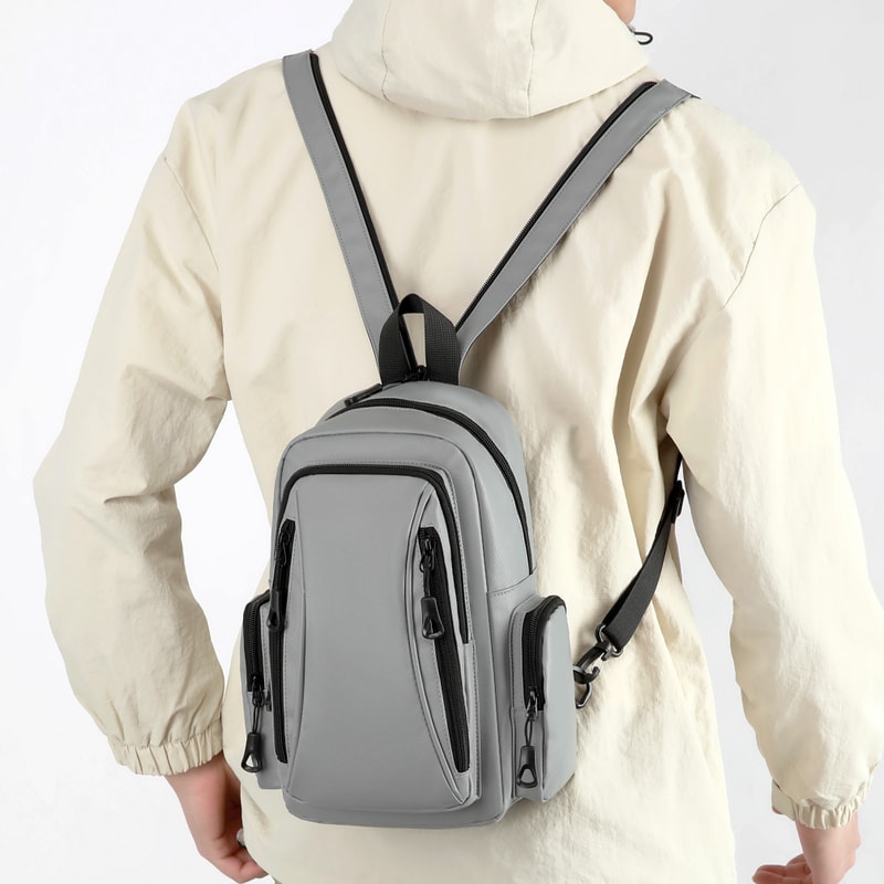 Multi Functional Mens Backpack for Outdoor Sports and Daily Commuting Oxford Mini Chest Bag
