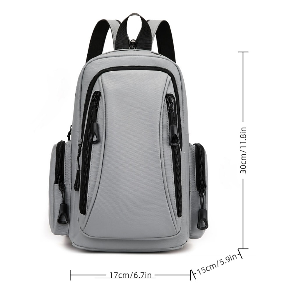 Multi Functional Mens Backpack for Outdoor Sports and Daily Commuting Oxford Mini Chest Bag