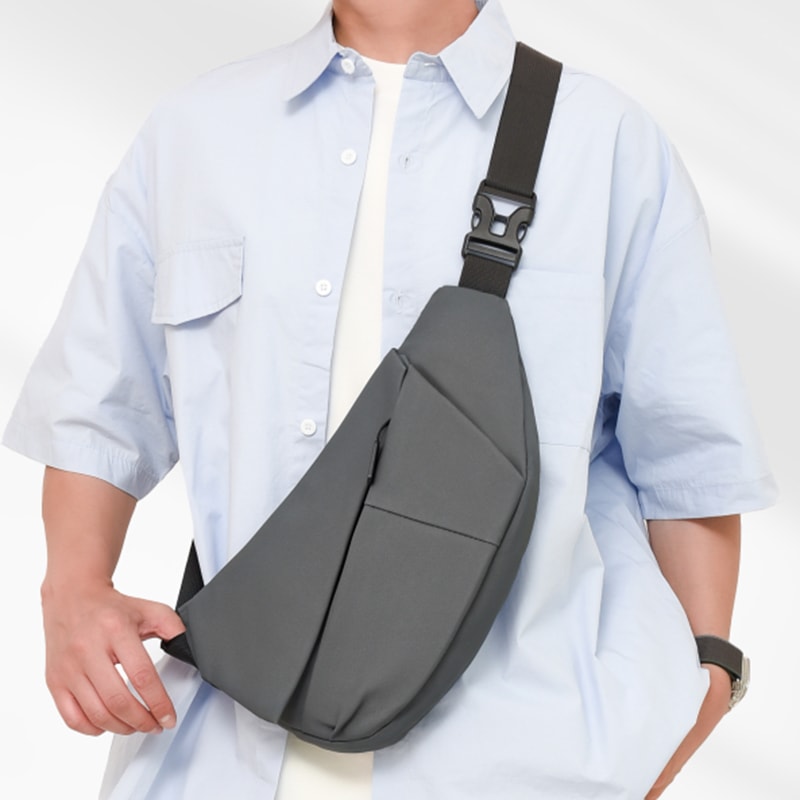 Mens Casual Chest Bag Stylish Single Shoulder Bag for Hiking Cycling Travel Work & Daily Use