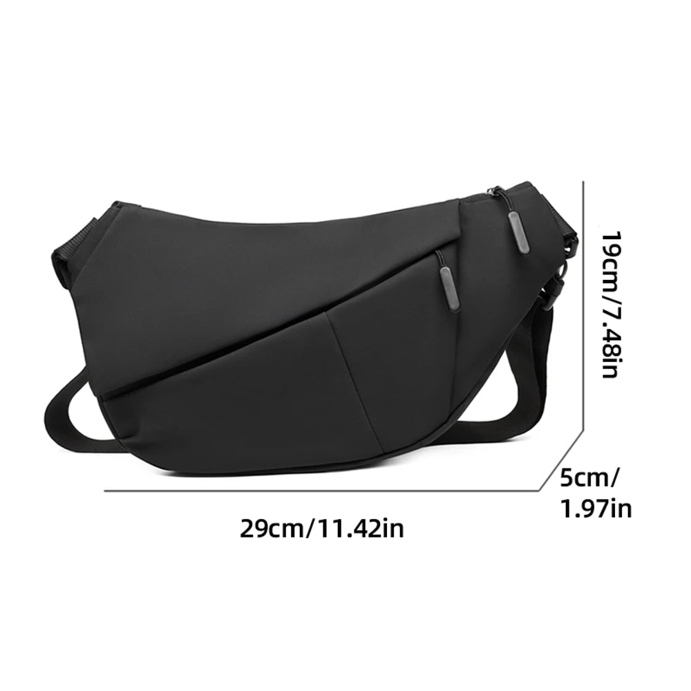 Mens Casual Chest Bag Stylish Single Shoulder Bag for Hiking Cycling Travel Work & Daily Use