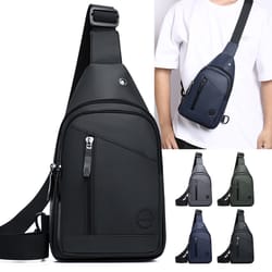 adjustable single shoulder chest bag for men ideal for outdoor sports commuting and crossbody use