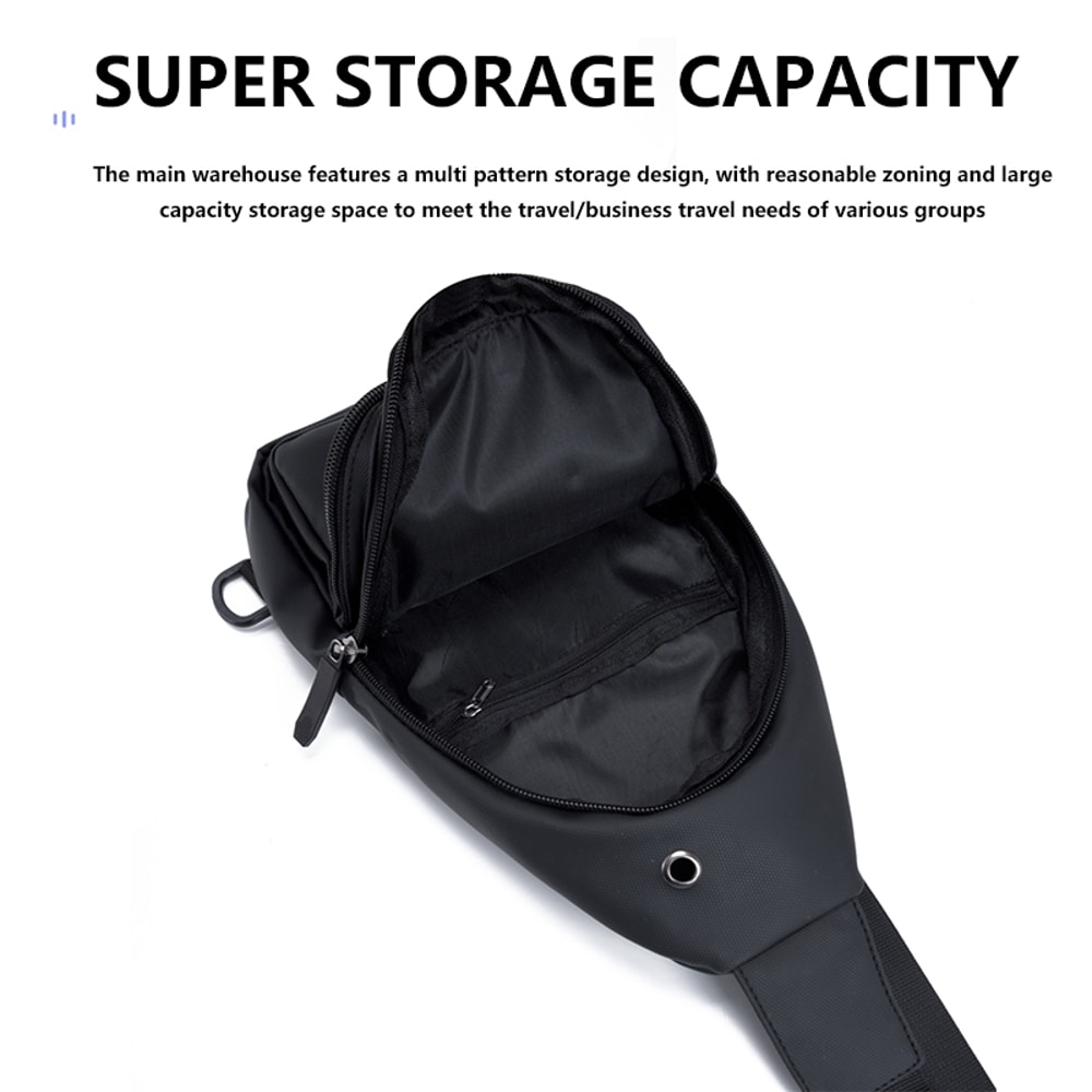 Adjustable Single Shoulder Chest Bag for Men Ideal for Outdoor Sports Commuting and Crossbody Use