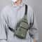 Mens Casual Shoulder Bag with Multiple Pockets Lightweight Multifunctional Chest Bag